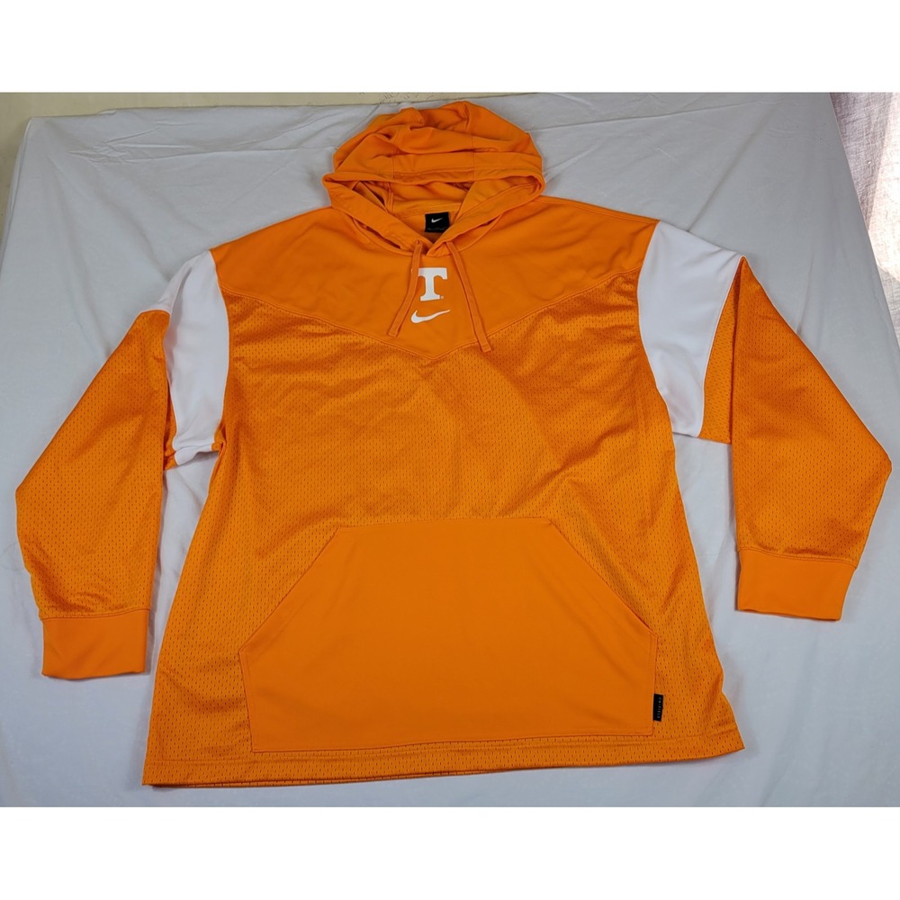 Nike Tennessee Volunteers On-Field Mesh Hoodie Orange White DC6002-873 Mens 2XL